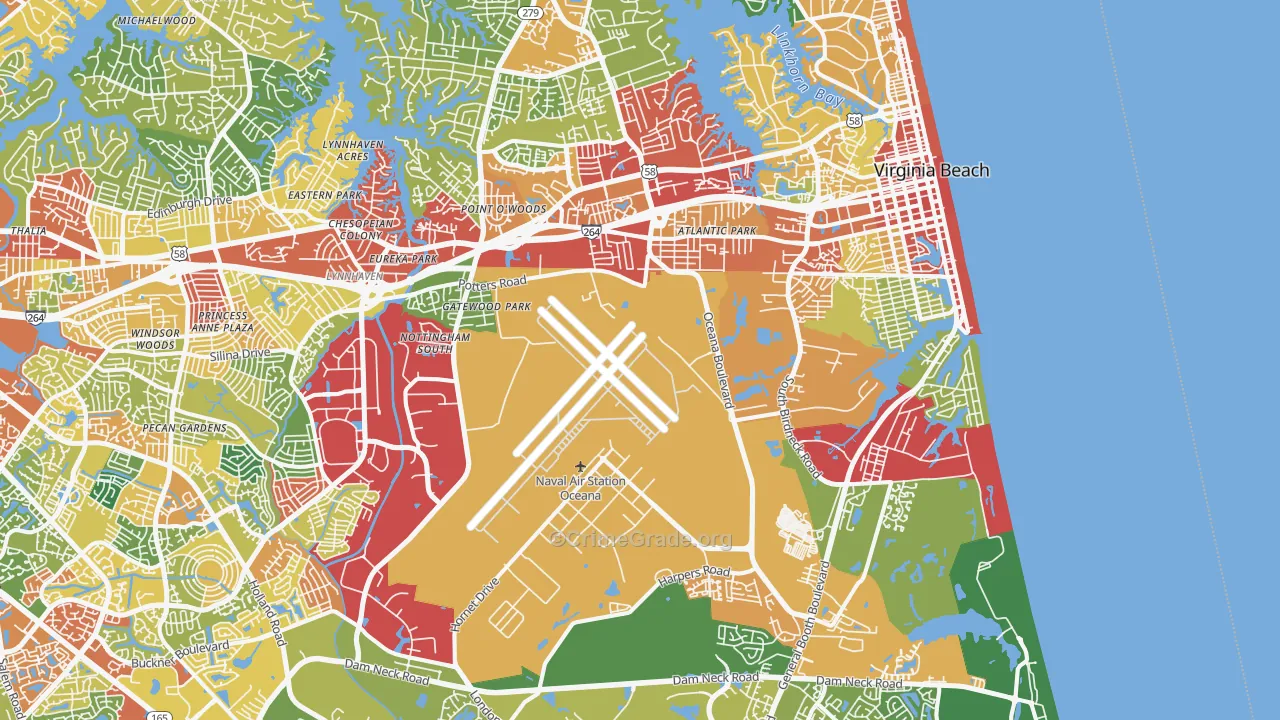 23454, VA Map of Theft Rates