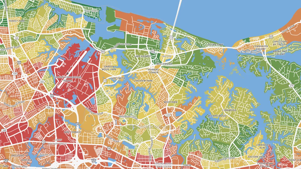 23455, VA Map of Theft Rates