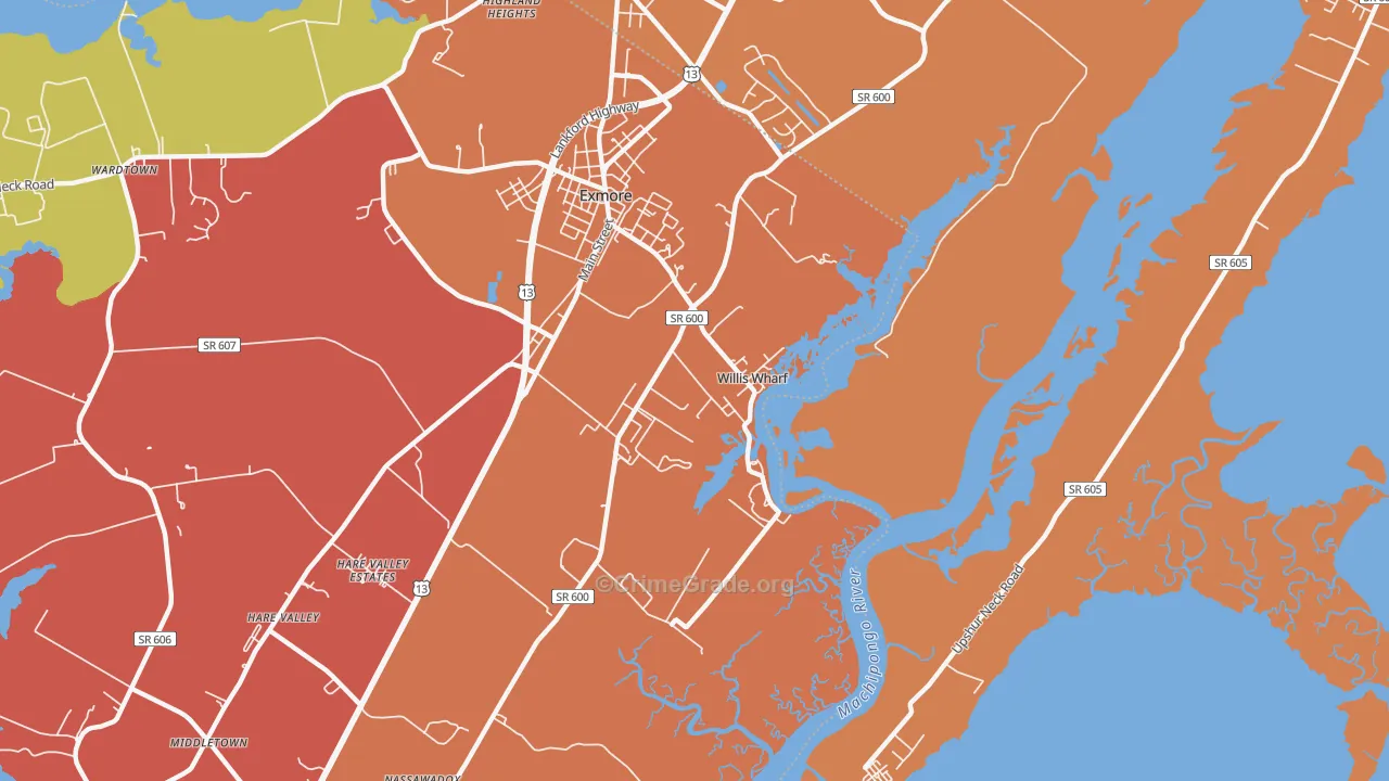 23486, VA Map of Theft Rates