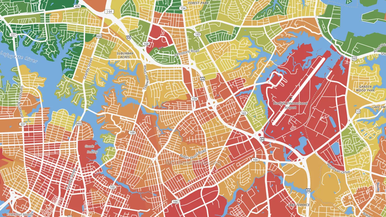 23513, VA Map of Theft Rates