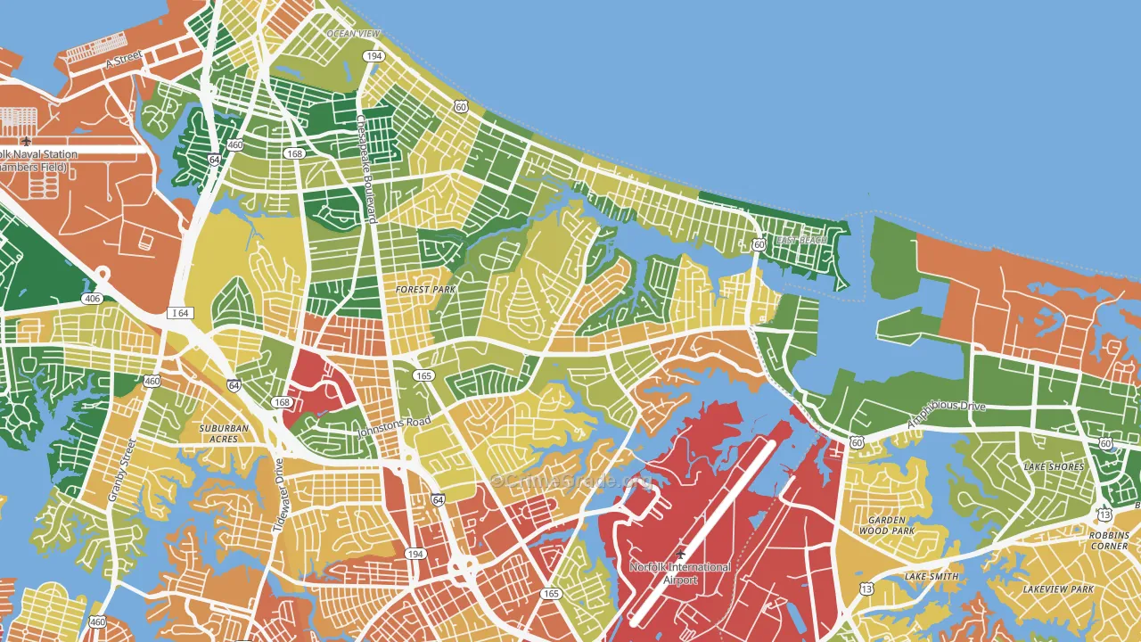 23518, VA Map of Theft Rates