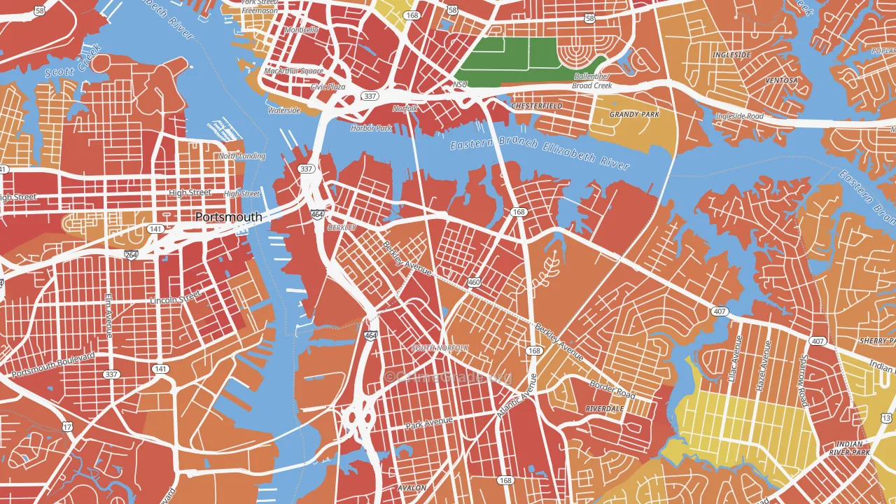 23523, VA Map of Theft Rates