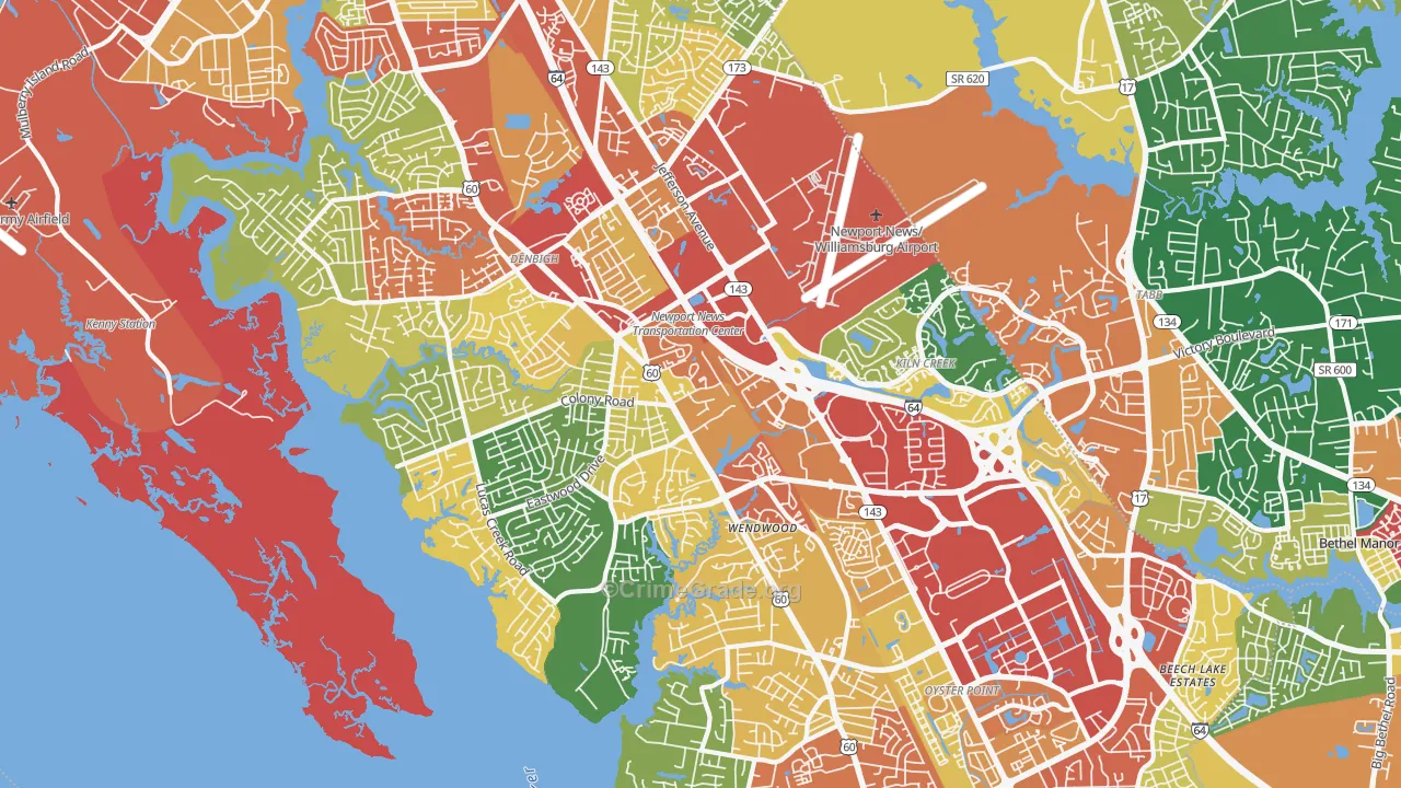 23602, VA Map of Theft Rates