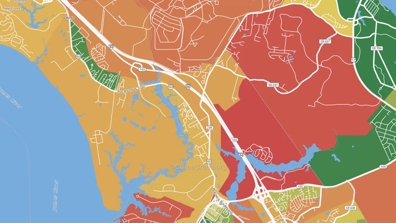 23603, VA Map of Theft Rates