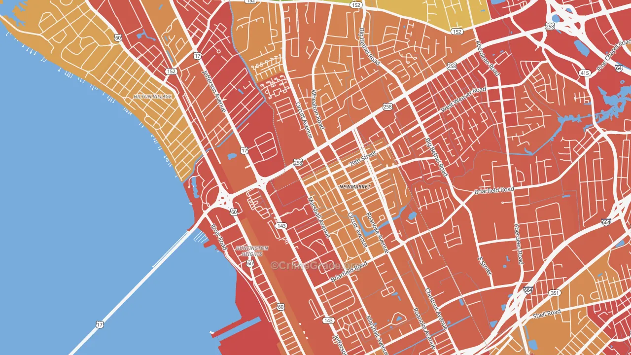 23605, VA Map of Theft Rates