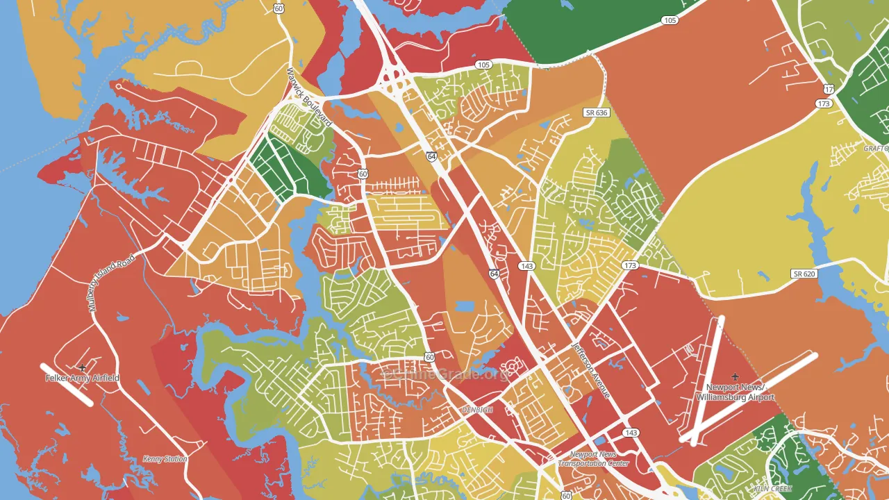 23608, VA Map of Theft Rates