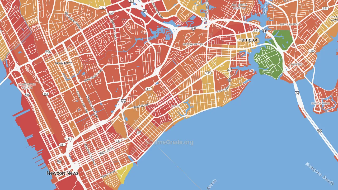 23661, VA Map of Theft Rates
