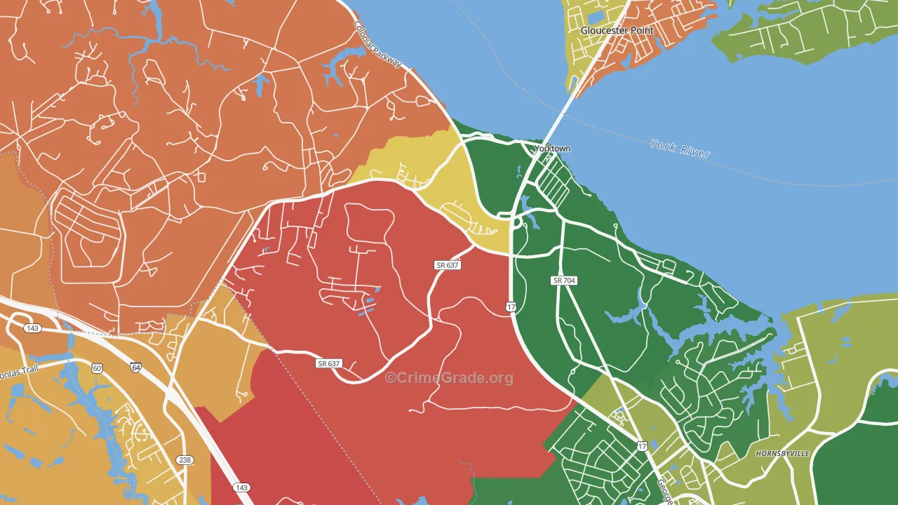 23690, VA Map of Theft Rates