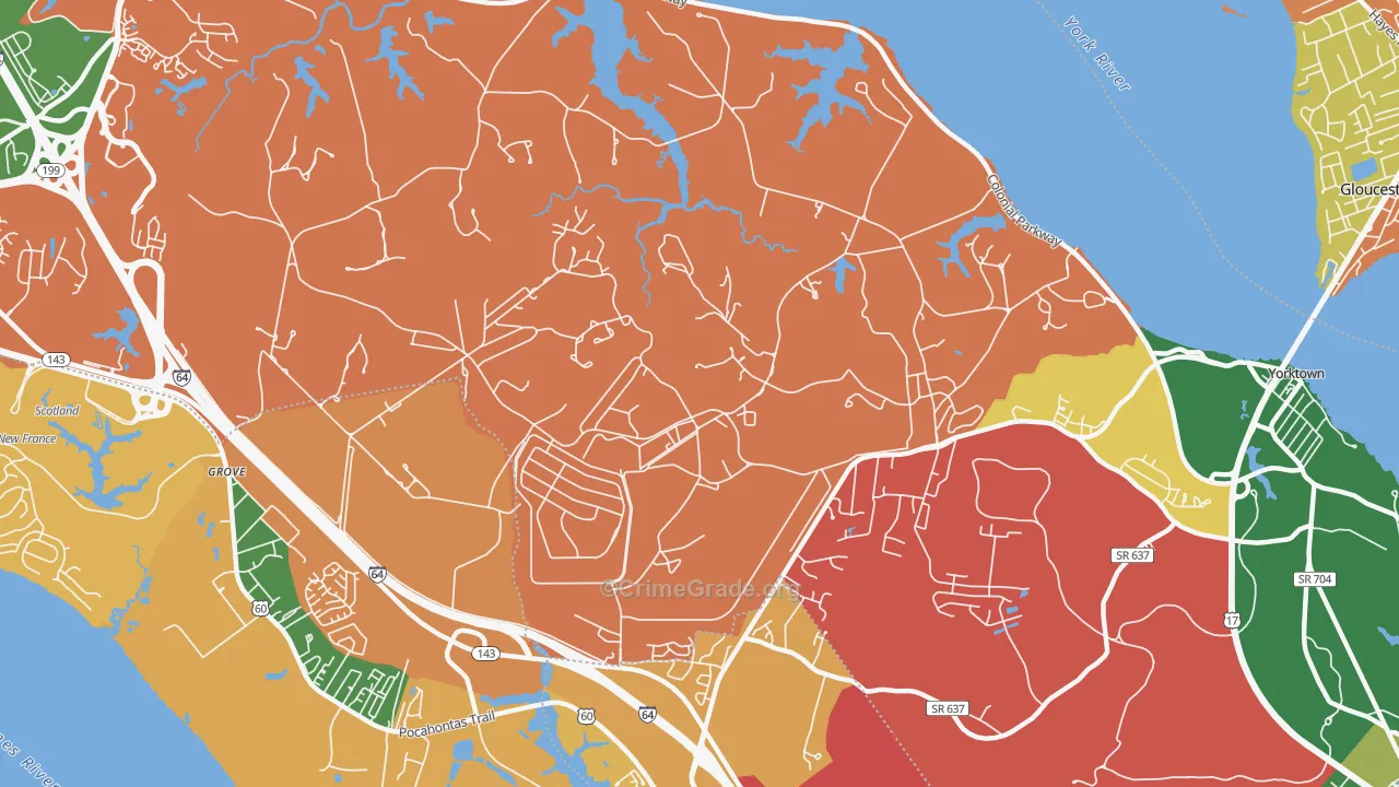 23691, VA Map of Theft Rates