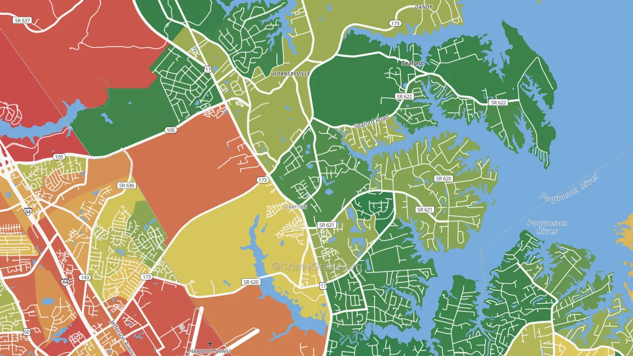 23692, VA Map of Theft Rates