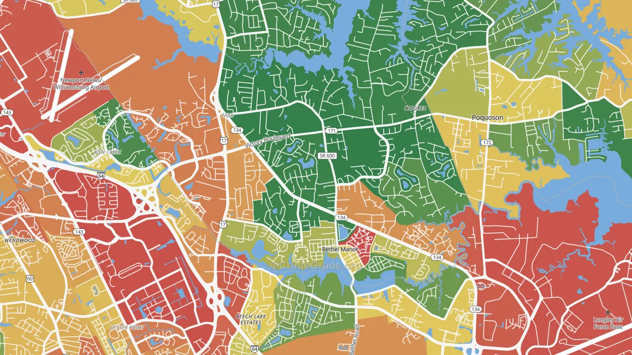 23693, VA Map of Theft Rates