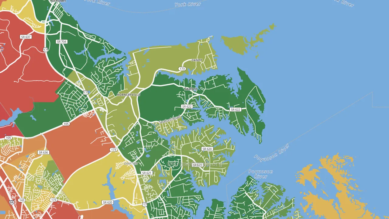 23696, VA Map of Theft Rates