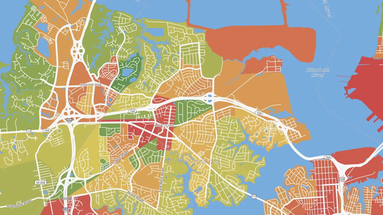 23703, VA Map of Theft Rates
