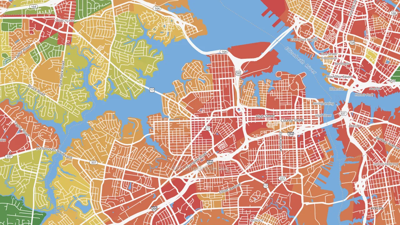 23707, VA Map of Theft Rates
