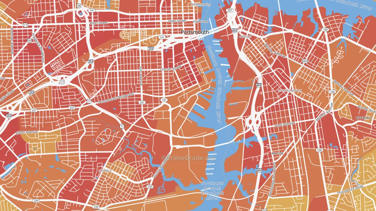 23709, VA Map of Theft Rates