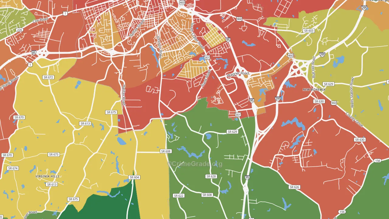 23805, VA Map of Theft Rates