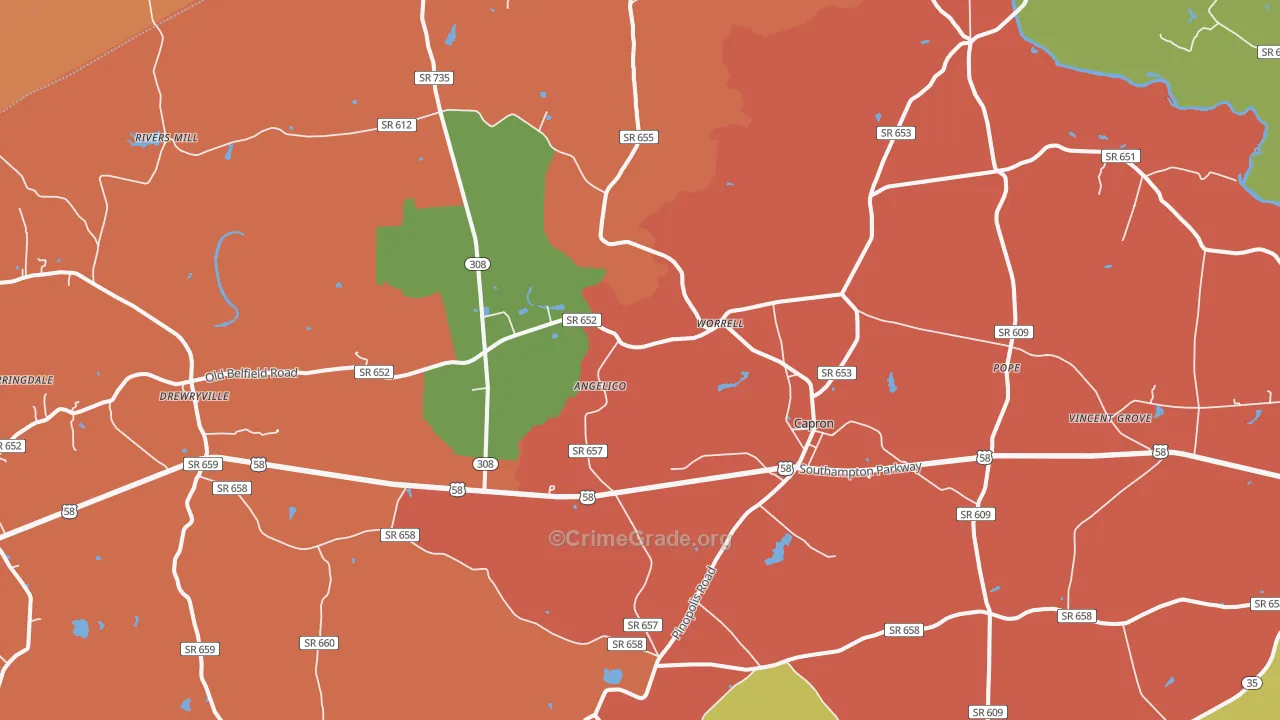 23829, VA Map of Theft Rates