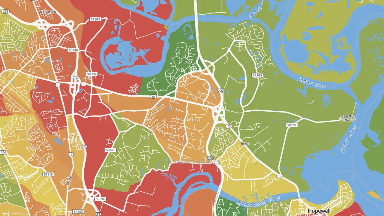 23836, VA Map of Theft Rates