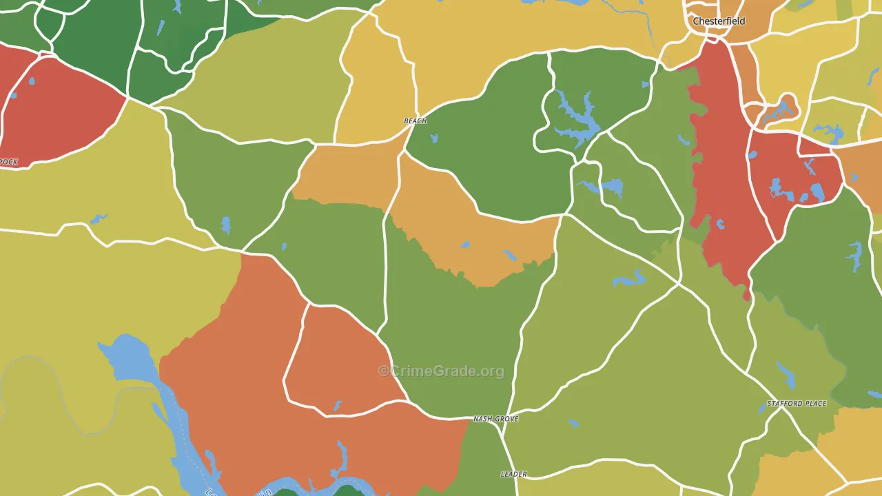 23838, VA Map of Theft Rates