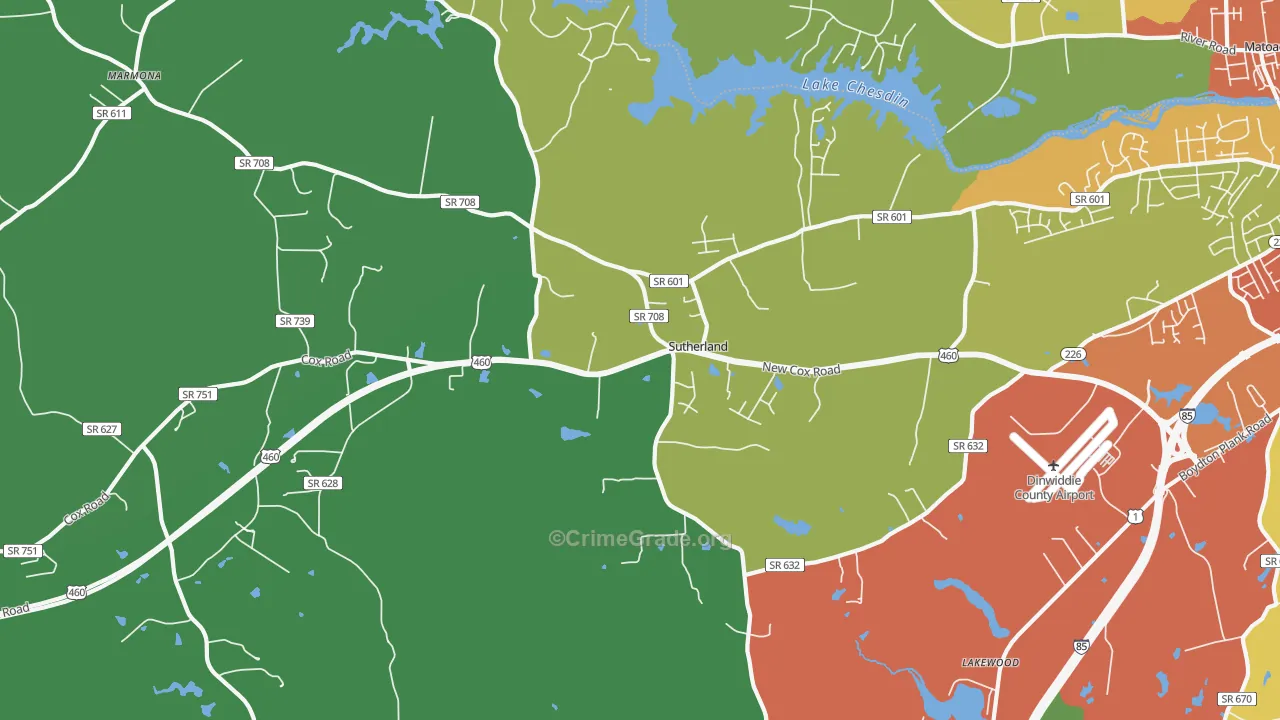 23885, VA Map of Theft Rates