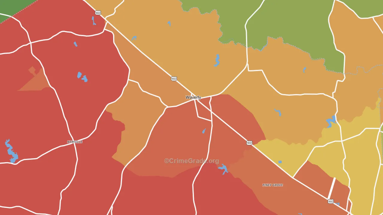 23890, VA Map of Theft Rates