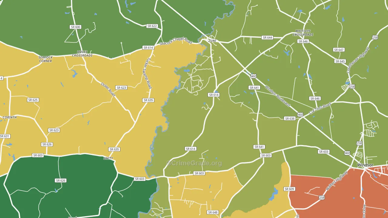 23898, VA Map of Theft Rates