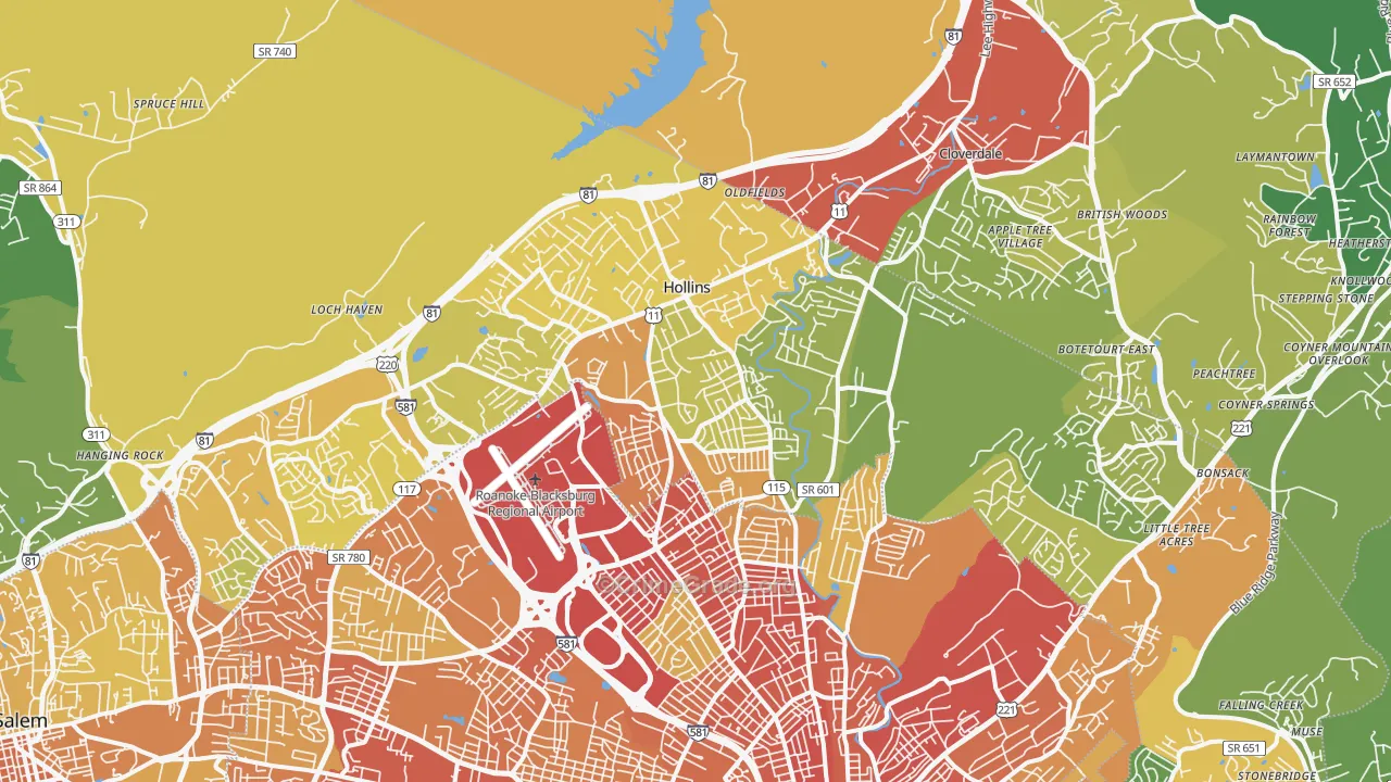 24019, VA Map of Theft Rates