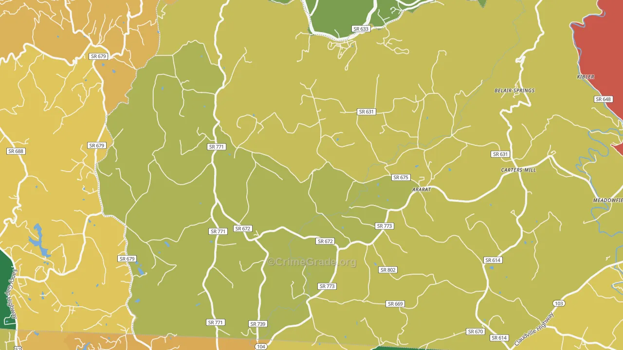 24053, VA Map of Theft Rates