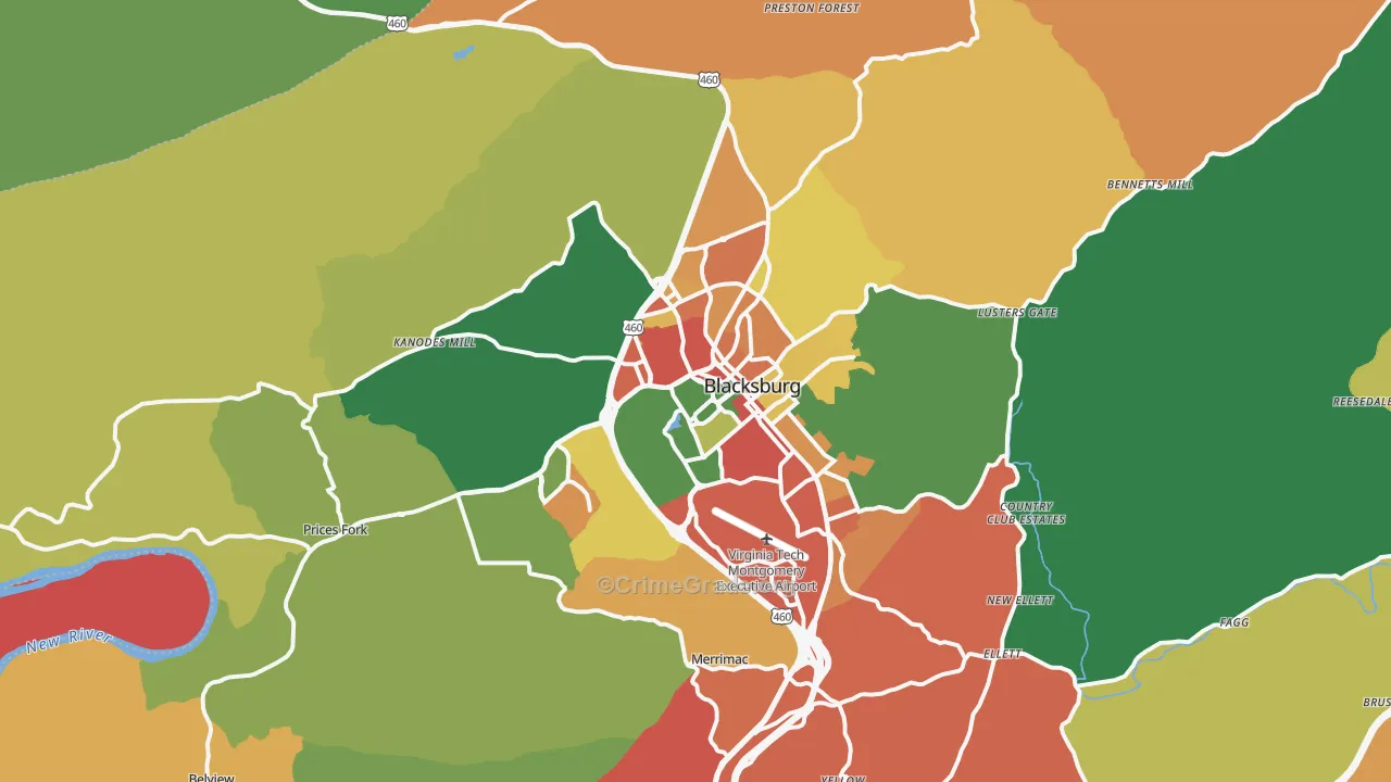 24060, VA Map of Theft Rates