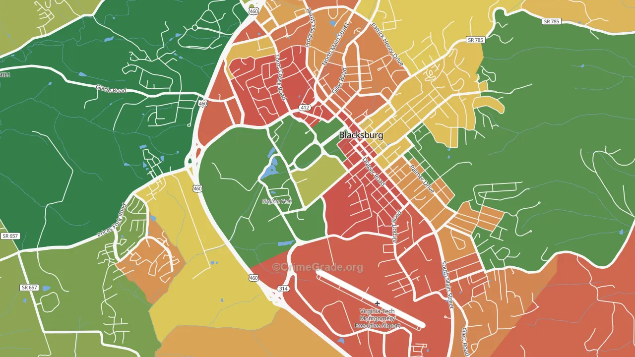 24061, VA Map of Theft Rates