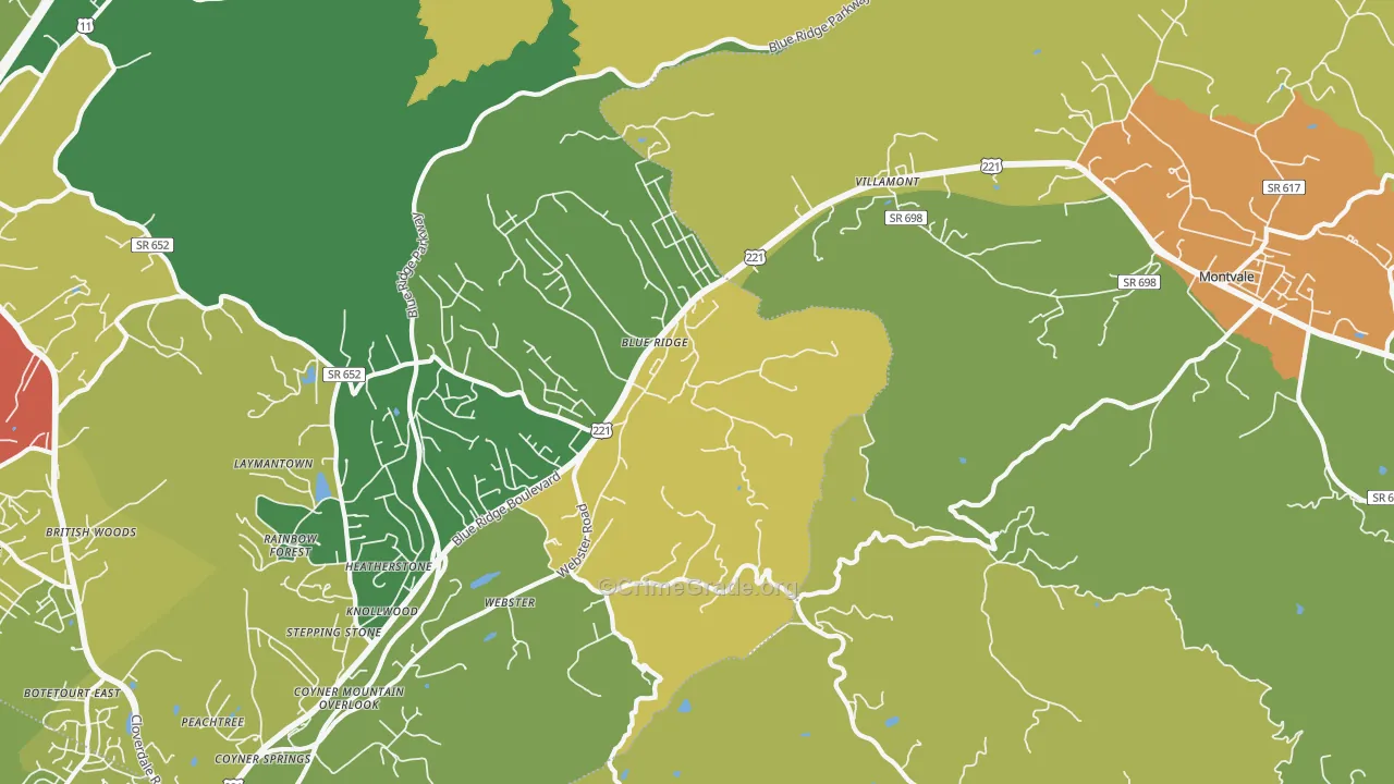 24064, VA Map of Theft Rates