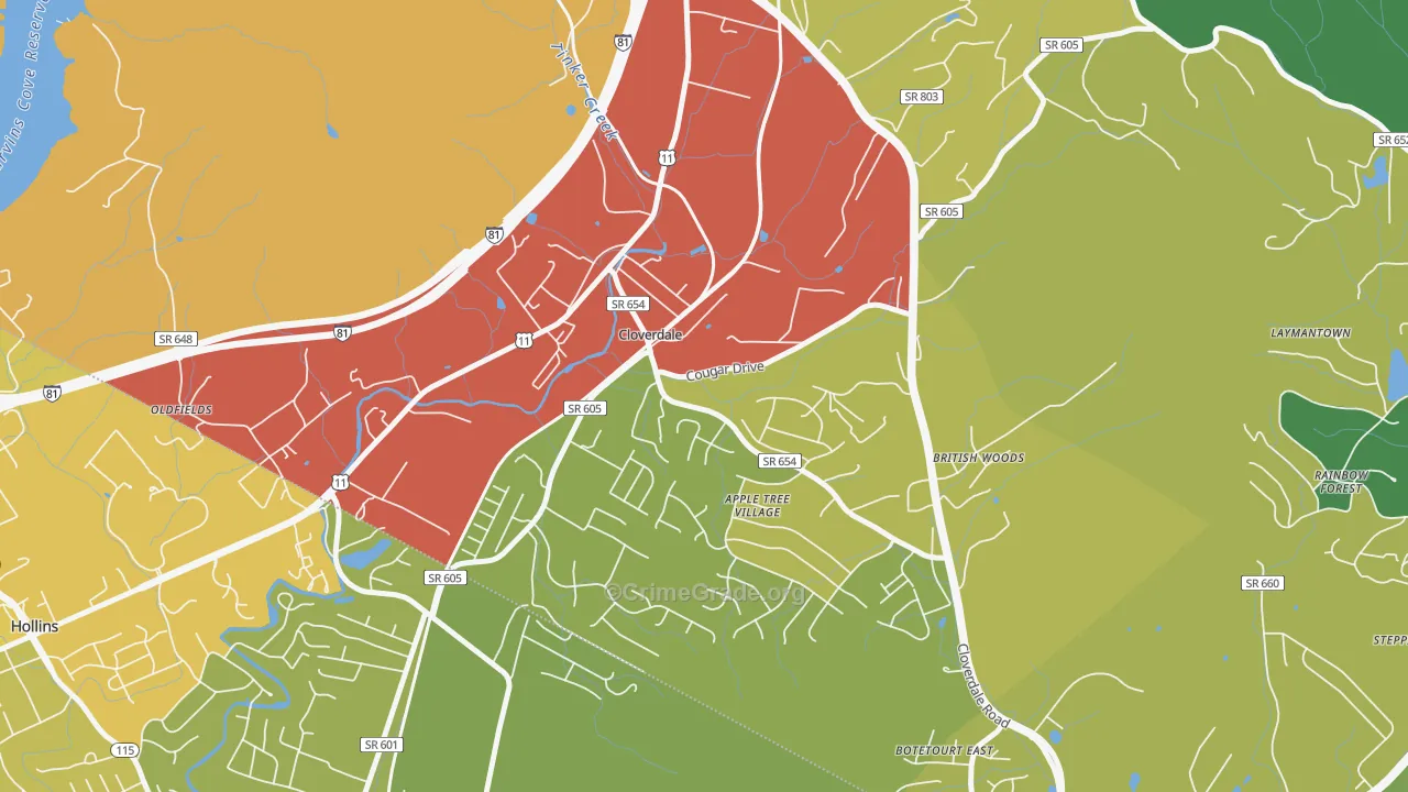 24077, VA Map of Theft Rates