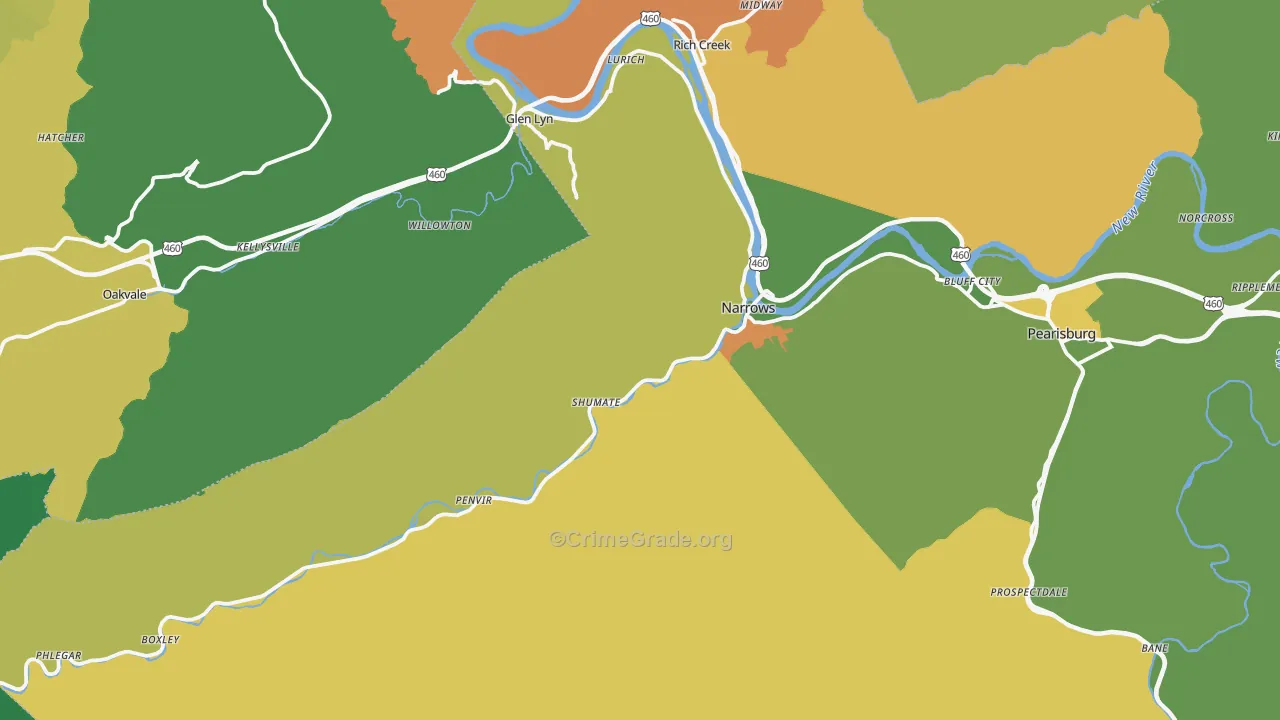 24124, VA Map of Theft Rates