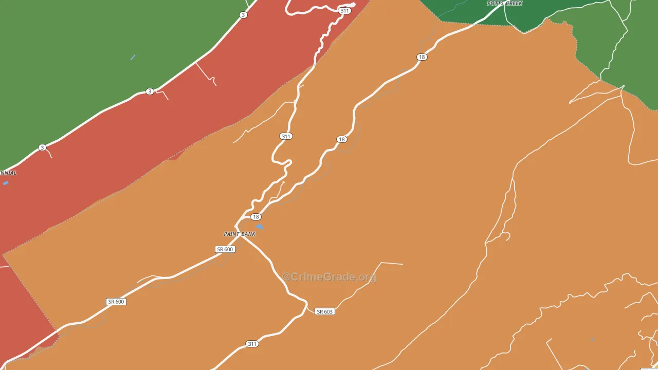 24131, VA Map of Theft Rates