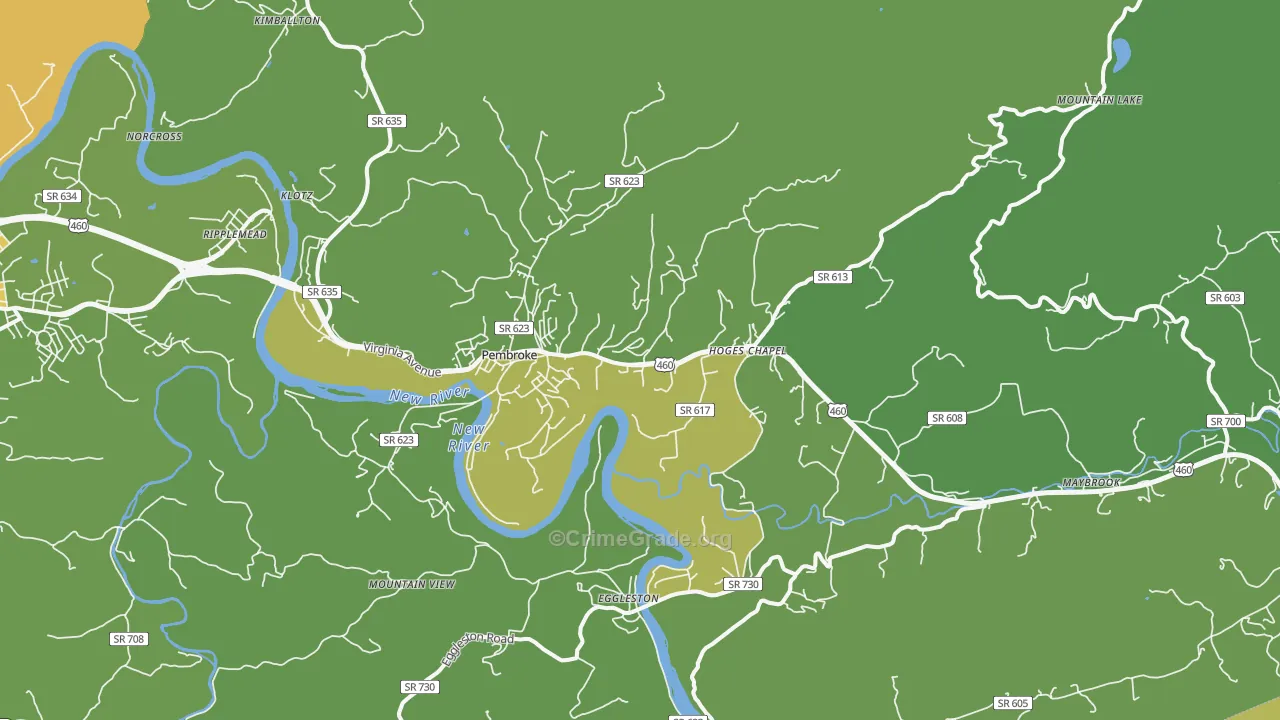 24136, VA Map of Theft Rates
