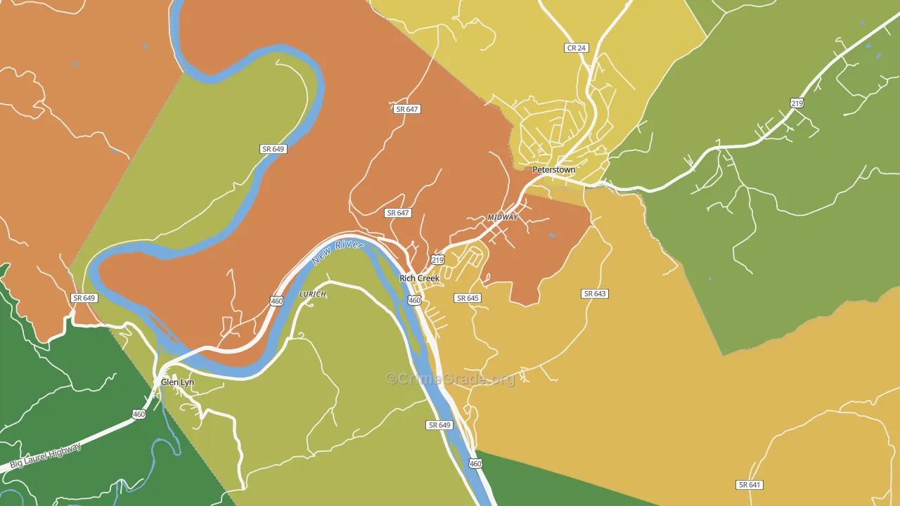 24147, VA Map of Theft Rates