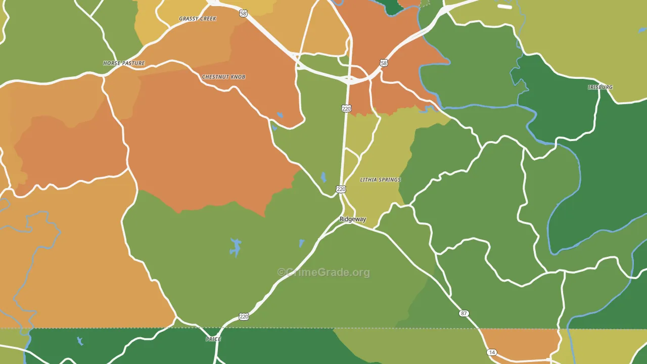 24148, VA Map of Theft Rates