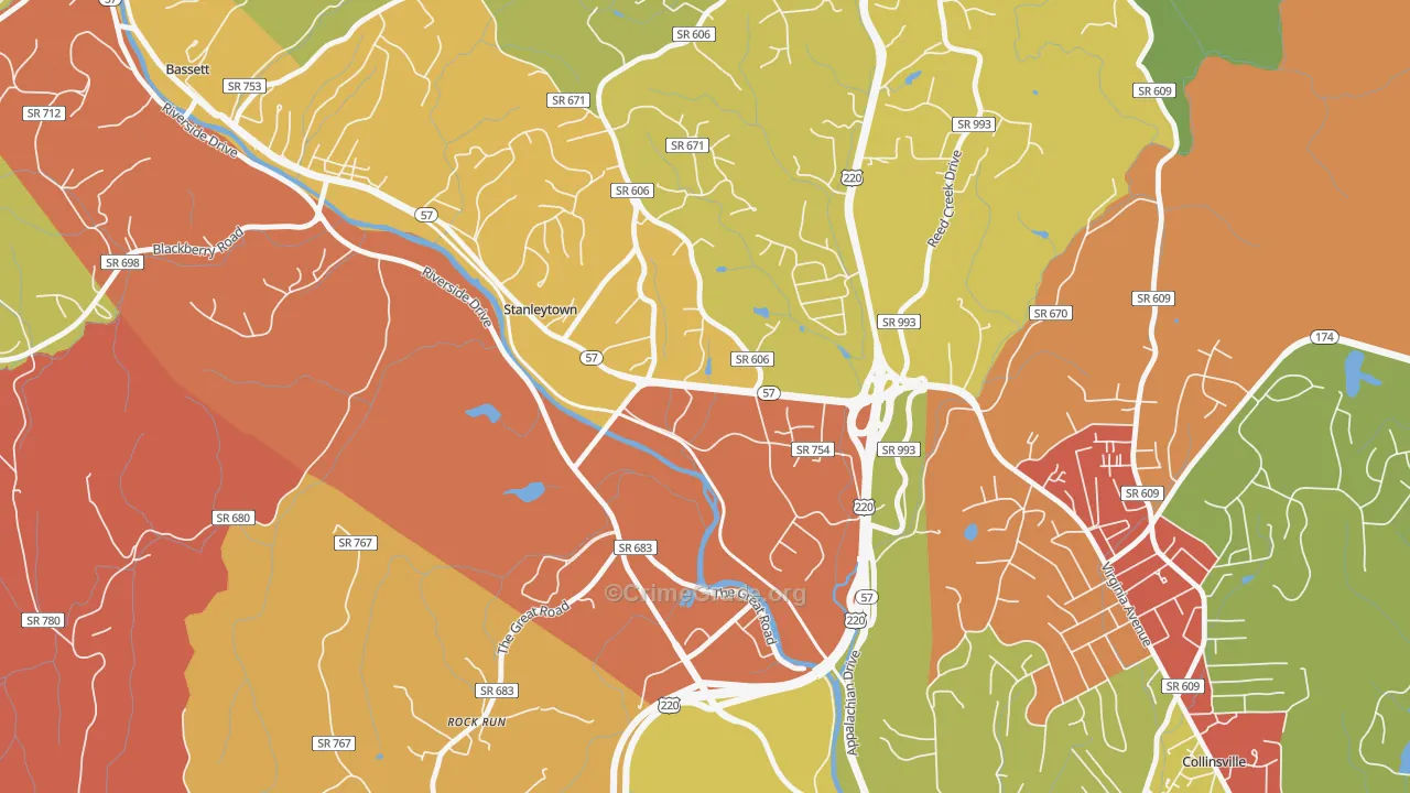 24168, VA Map of Theft Rates