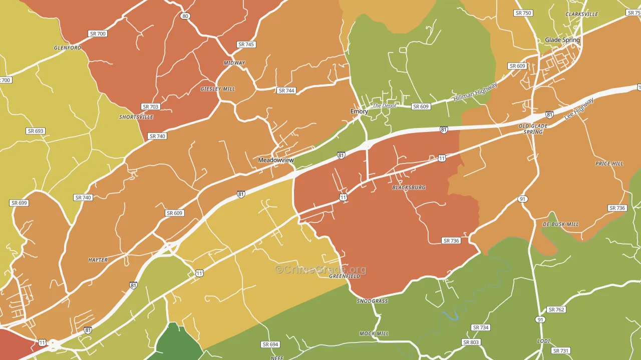 24361, VA Map of Theft Rates