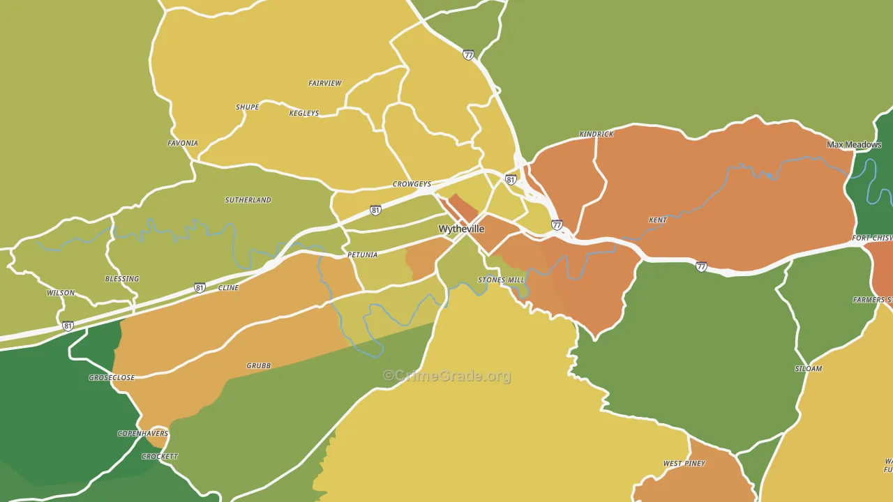 24382, VA Map of Theft Rates