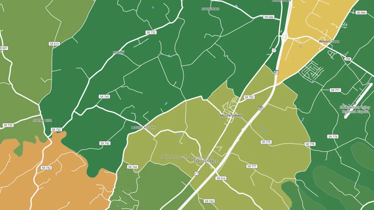 24467, VA Map of Theft Rates