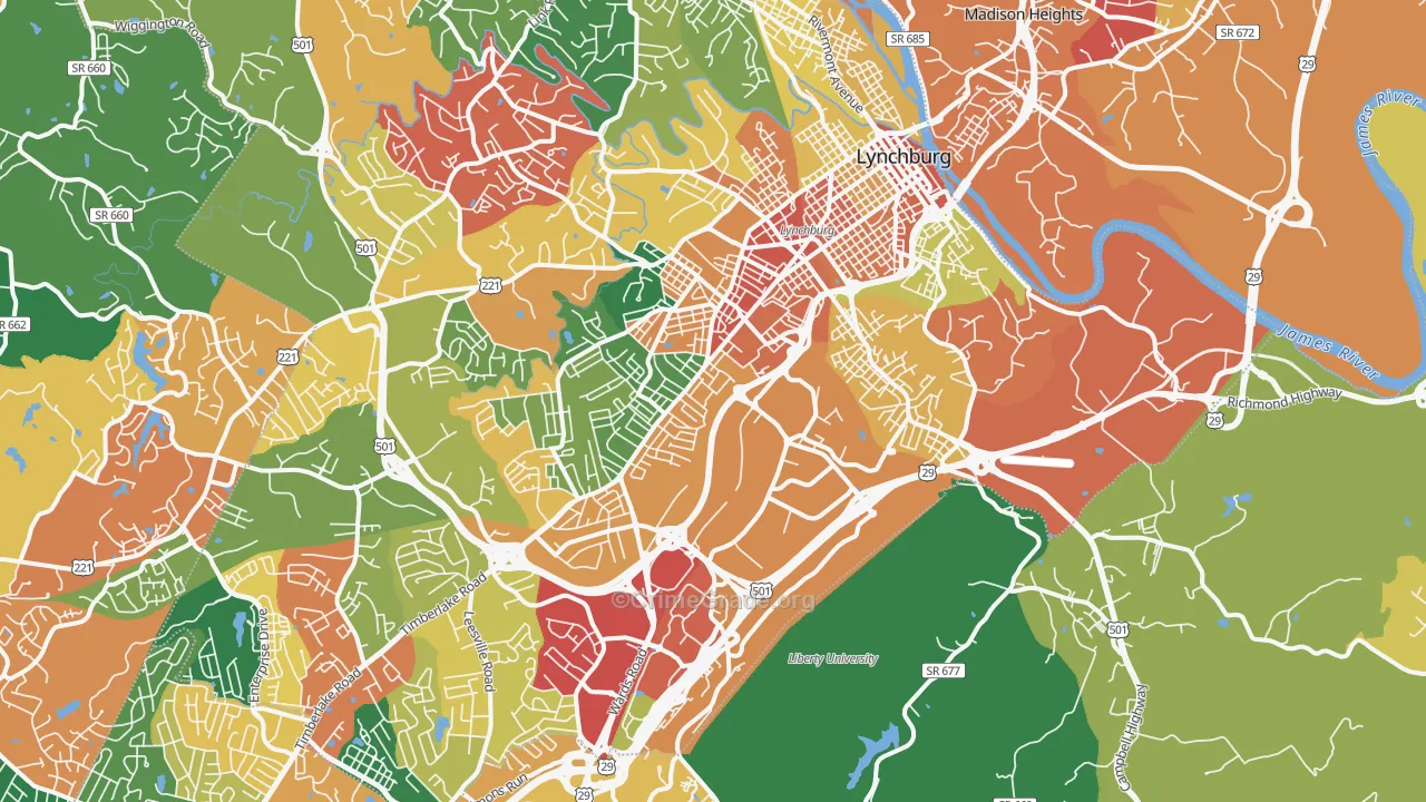 24501, VA Map of Theft Rates
