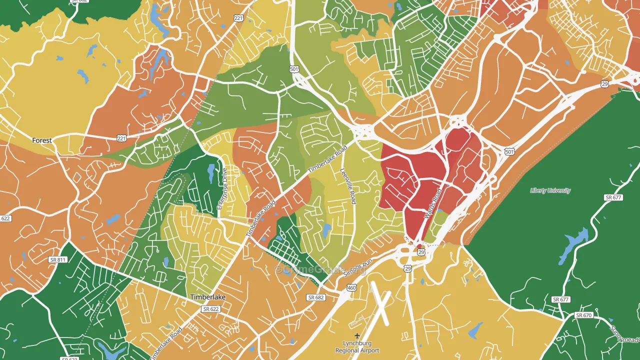 24502, VA Map of Theft Rates