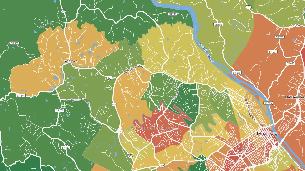 24503, VA Map of Theft Rates