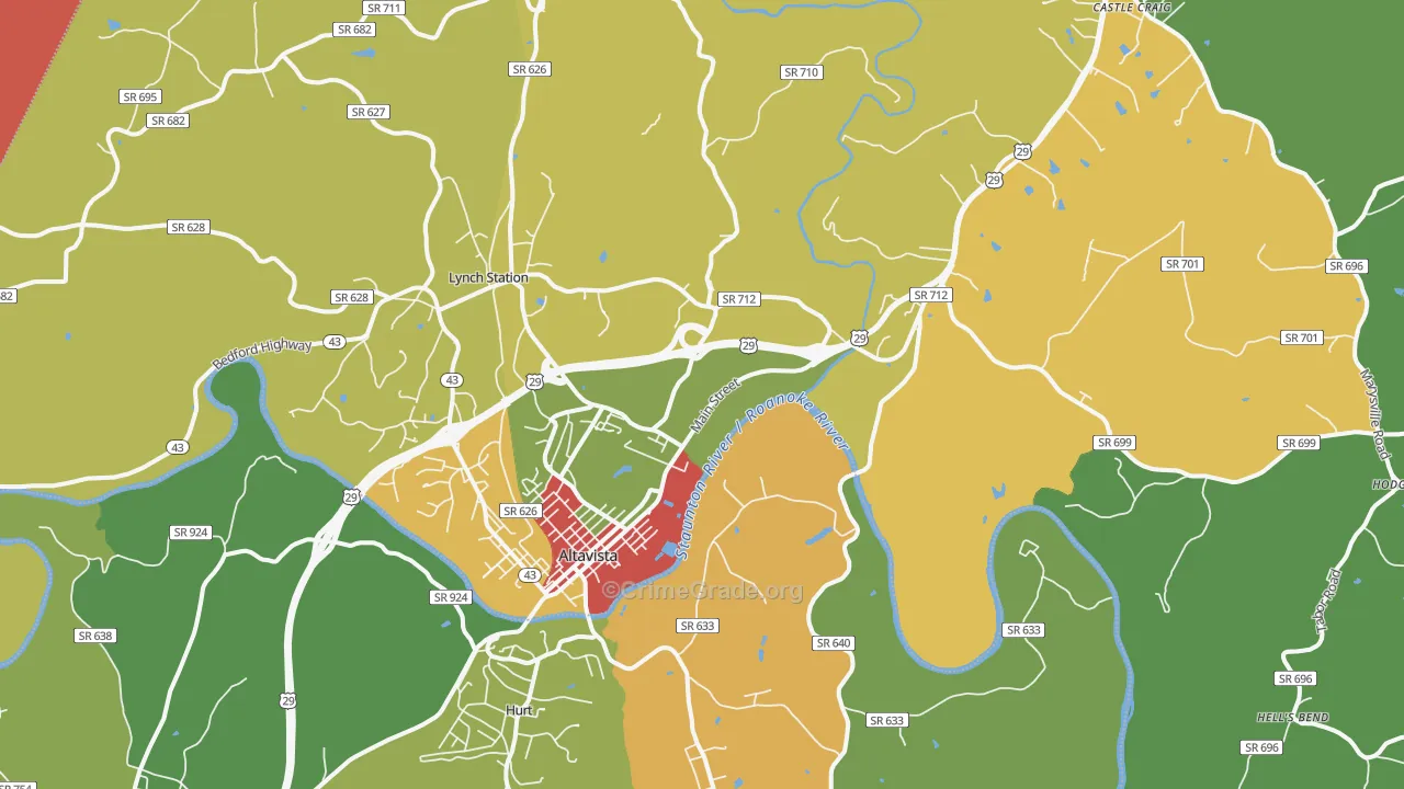 24517, VA Map of Theft Rates