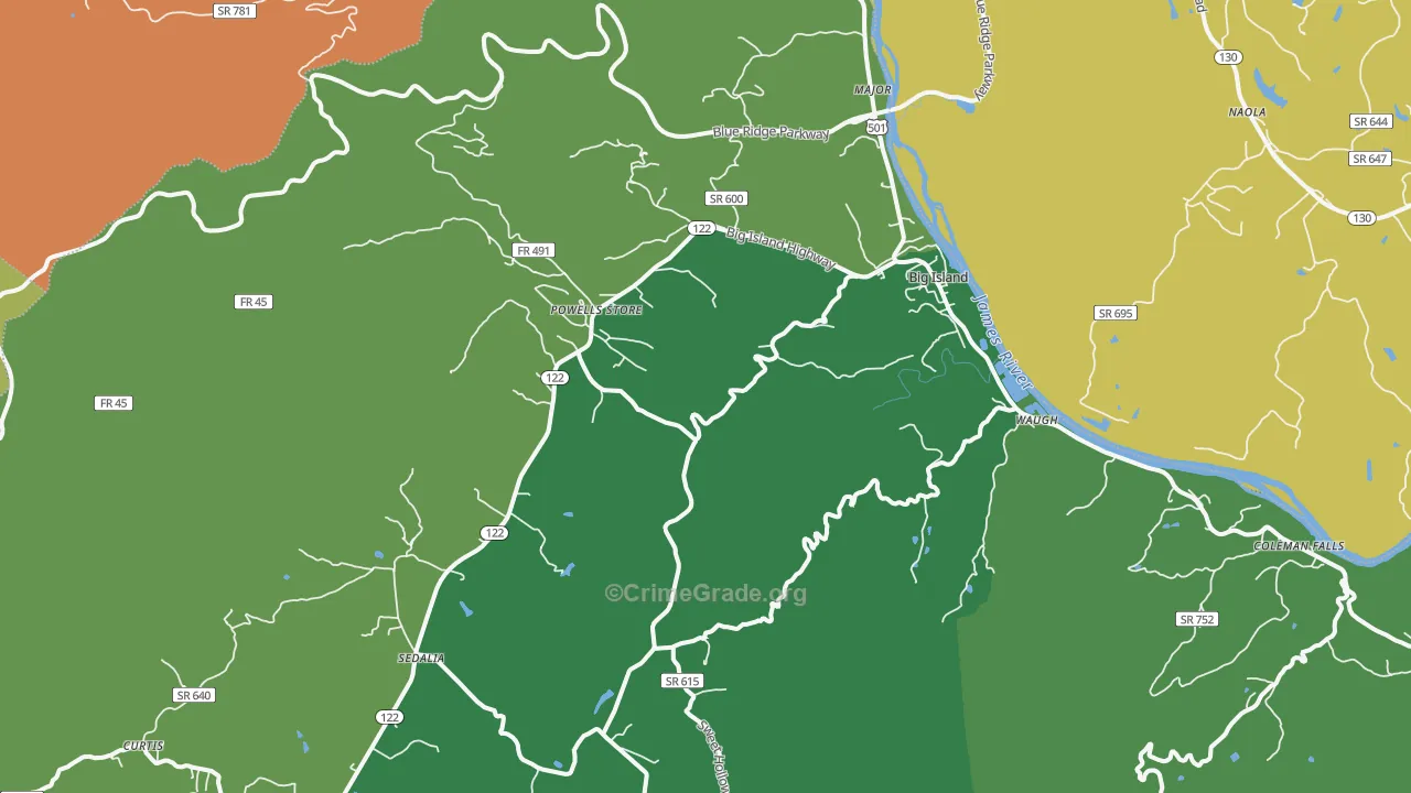 24526, VA Map of Theft Rates