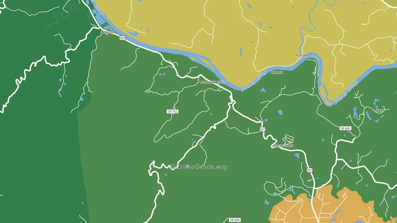 24536, VA Map of Theft Rates