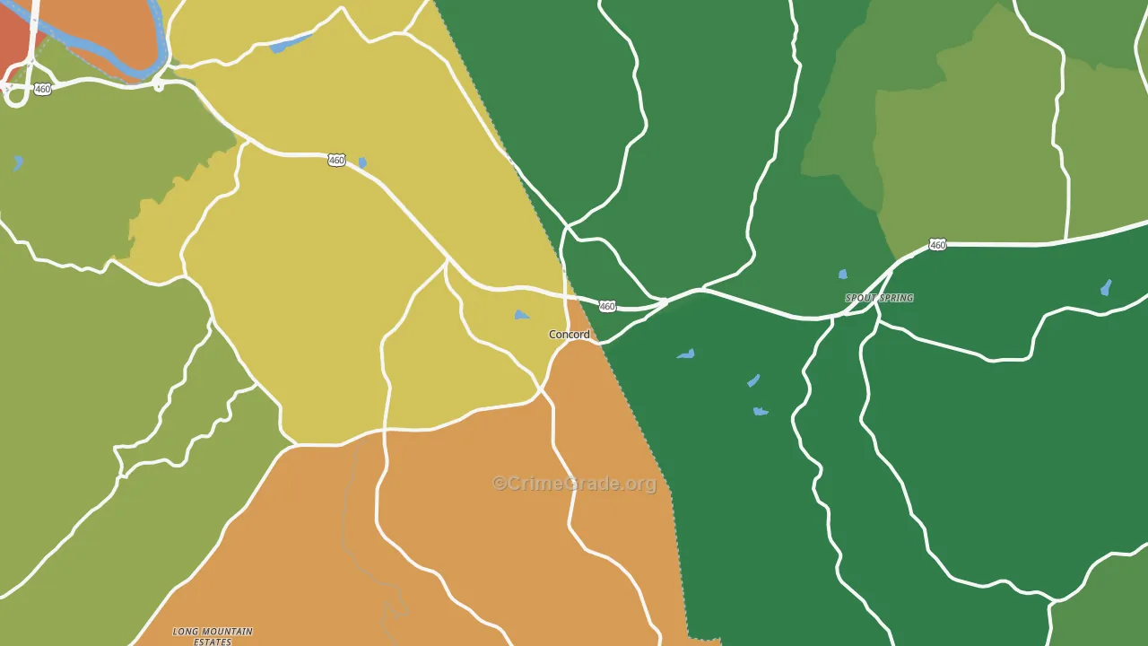 24538, VA Map of Theft Rates
