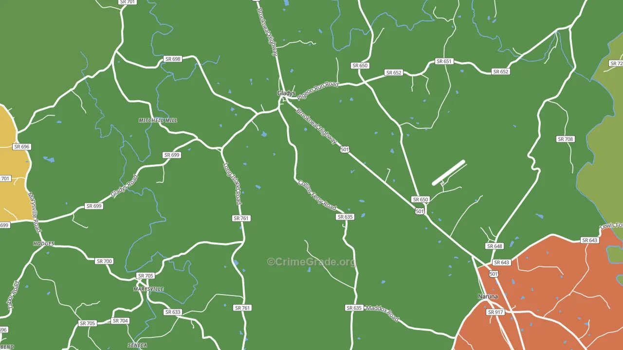 24554, VA Map of Theft Rates