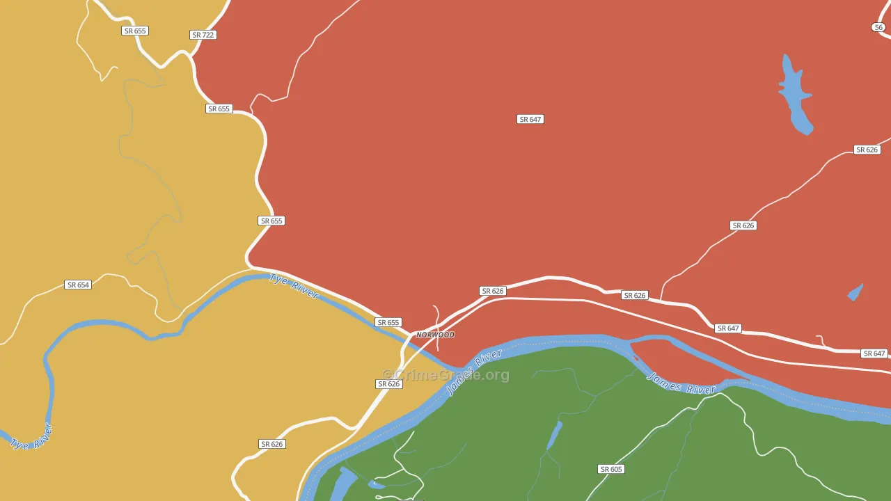24581, VA Map of Theft Rates